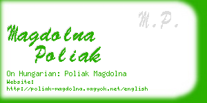 magdolna poliak business card